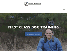 Tablet Screenshot of firstclassdogtraining.com